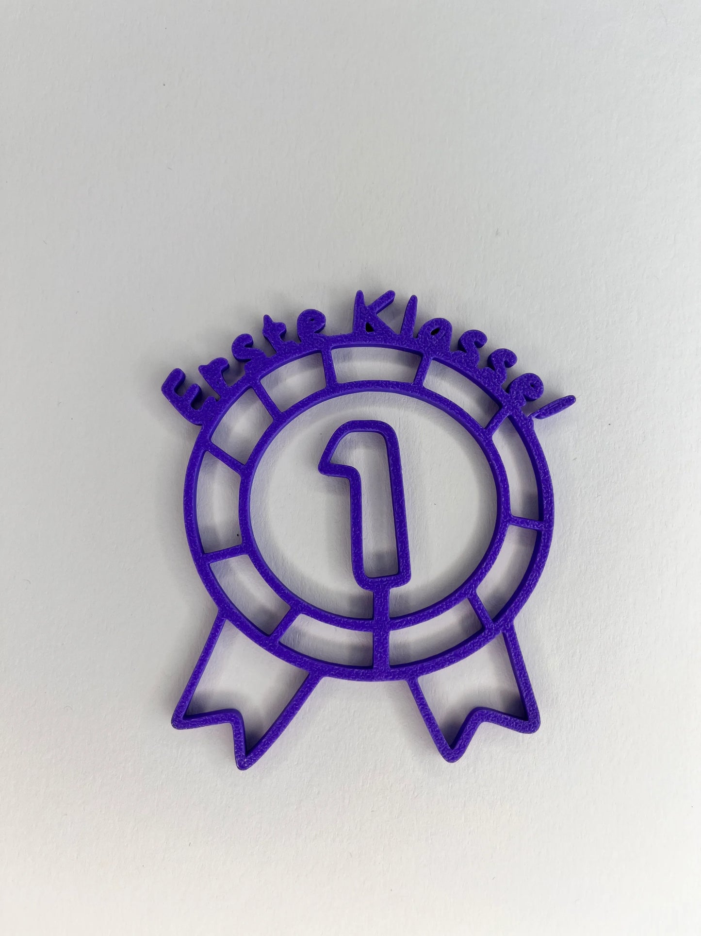 Muffin-Topper „Erste Klasse!“ Lila