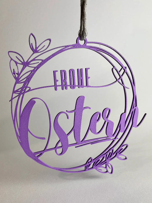 Oster-Ring Frohe Ostern Indigo