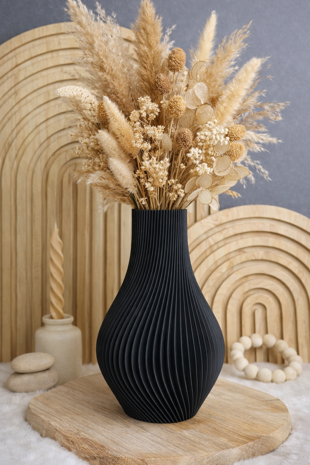 Corallo Vase Schwarz