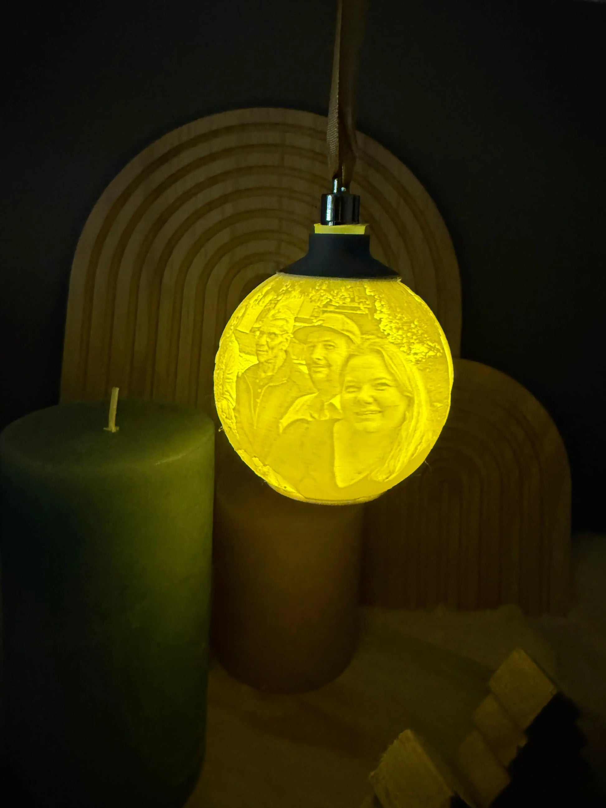 Personalisierte Lithophane Weihnachtskugel Fomio