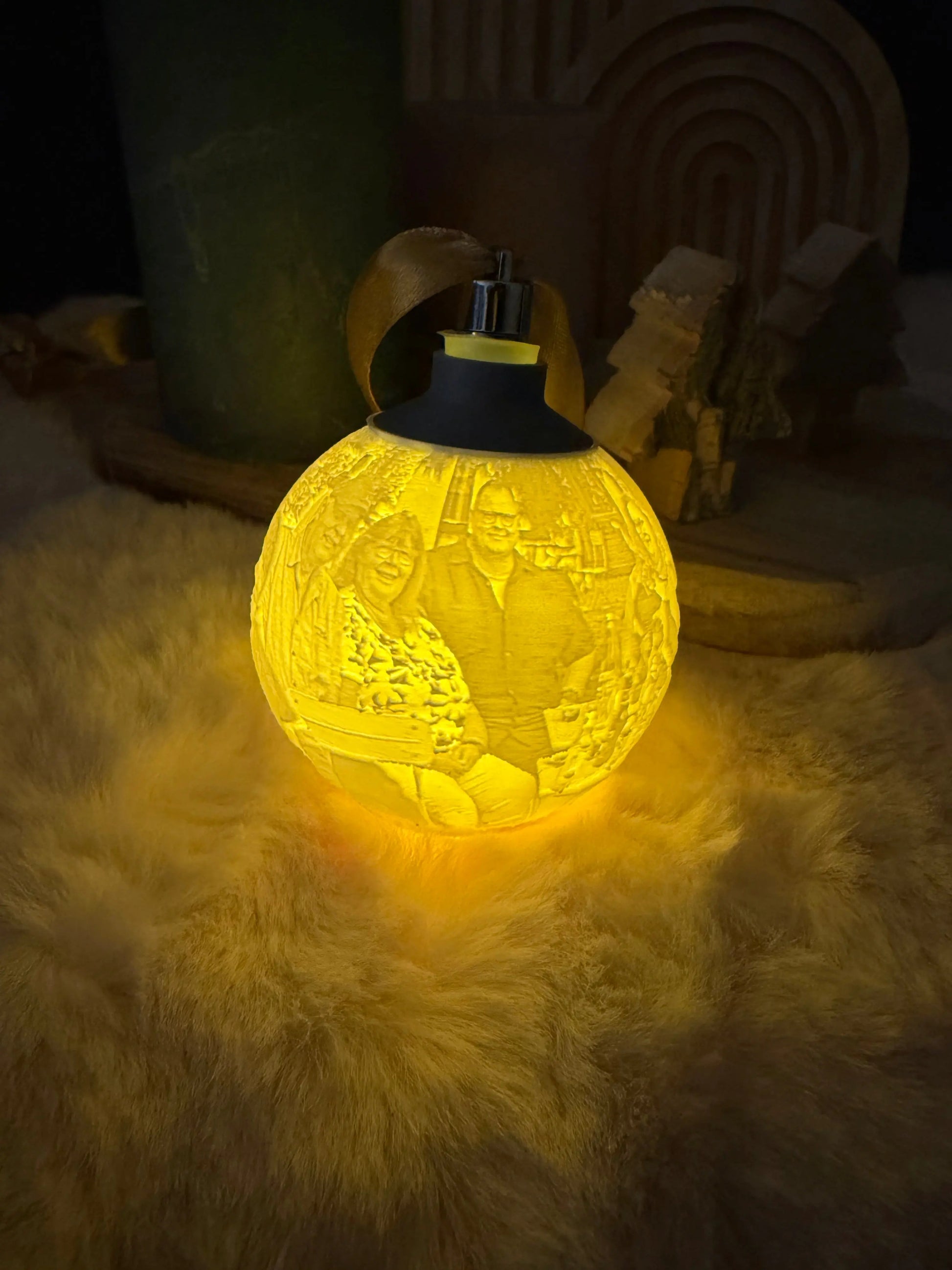 Personalisierte Lithophane Weihnachtskugel Fomio