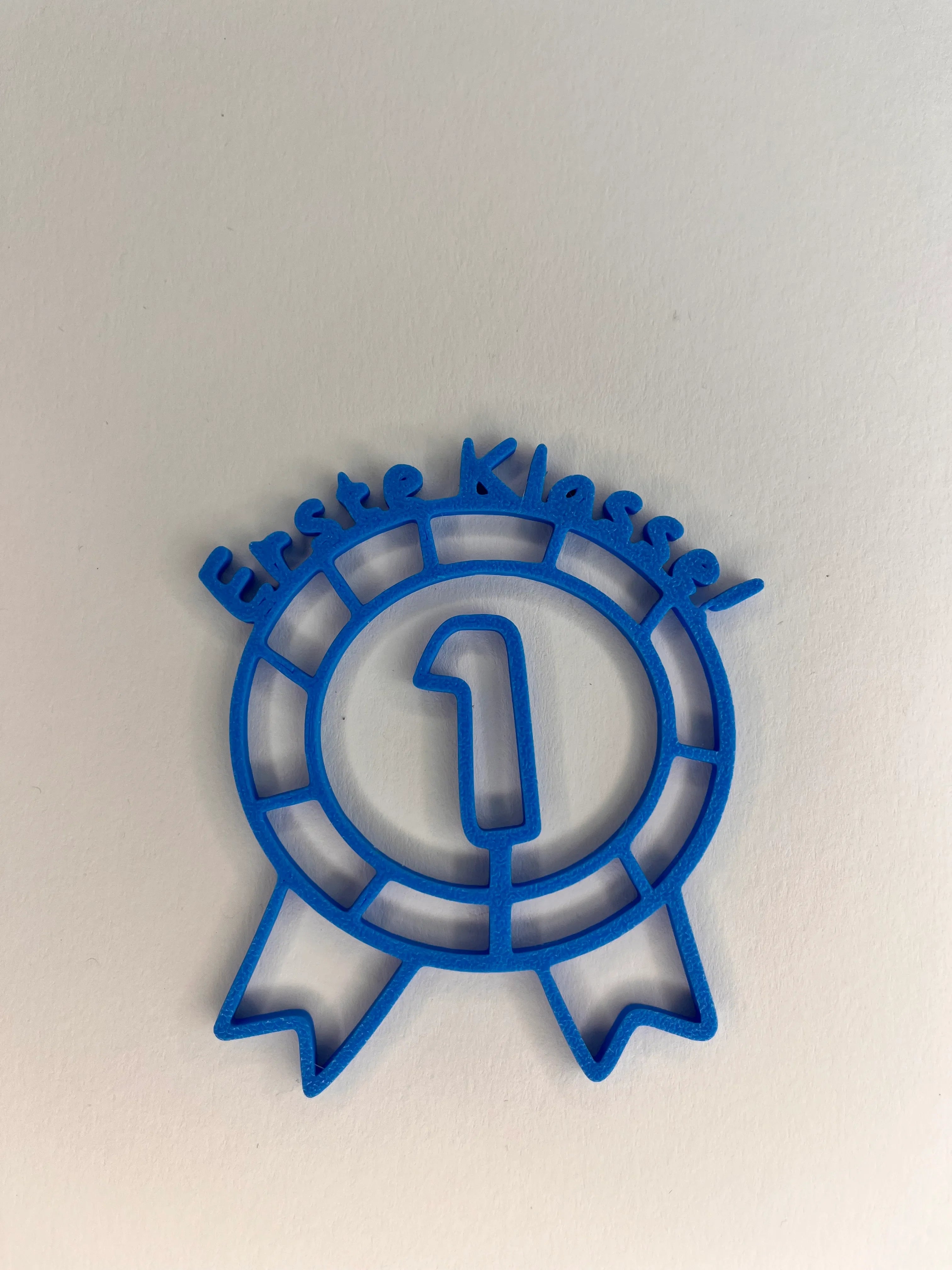 Muffin-Topper „Erste Klasse!“ Blau