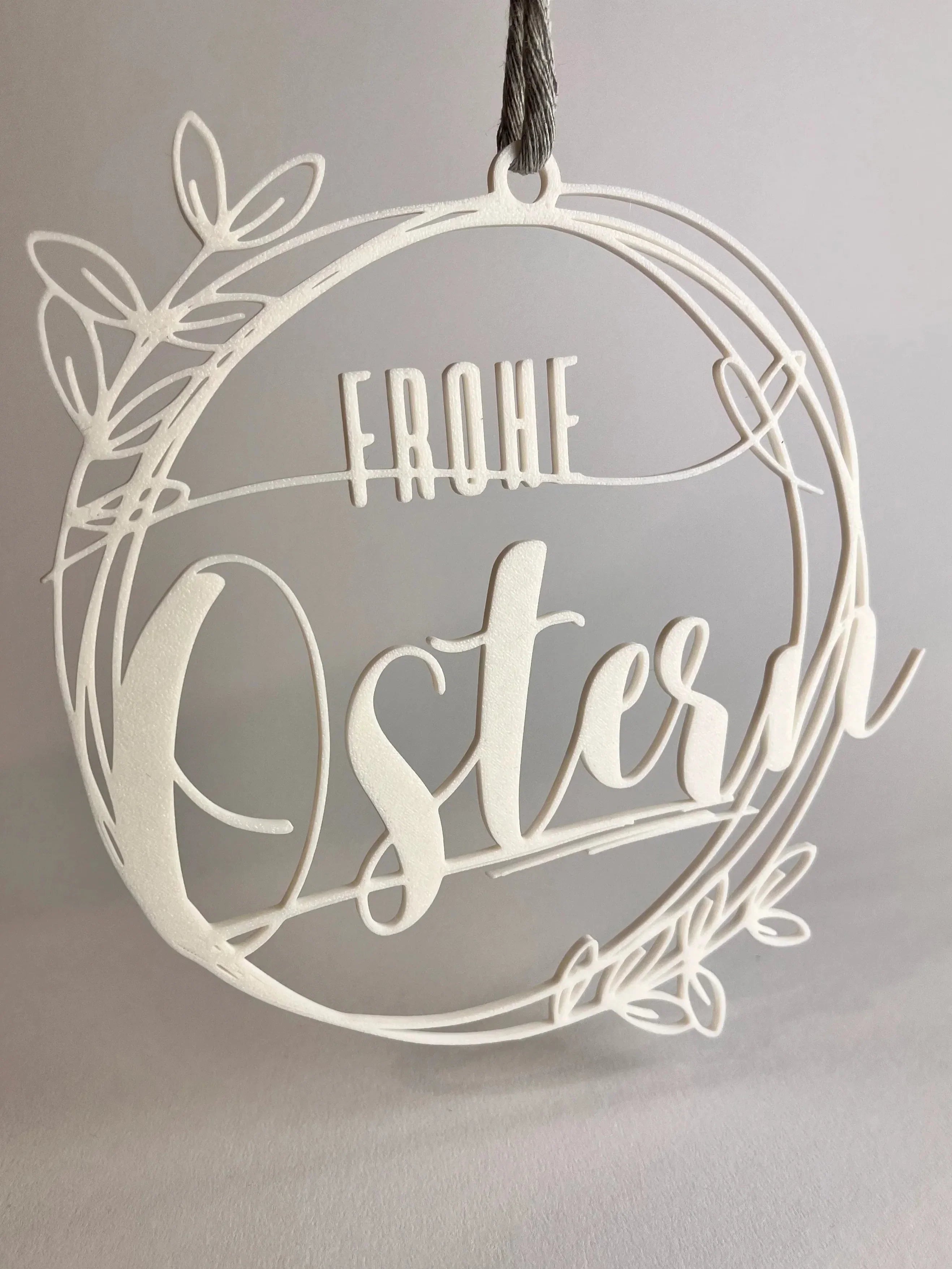Oster-Ring Frohe Ostern Weiß
