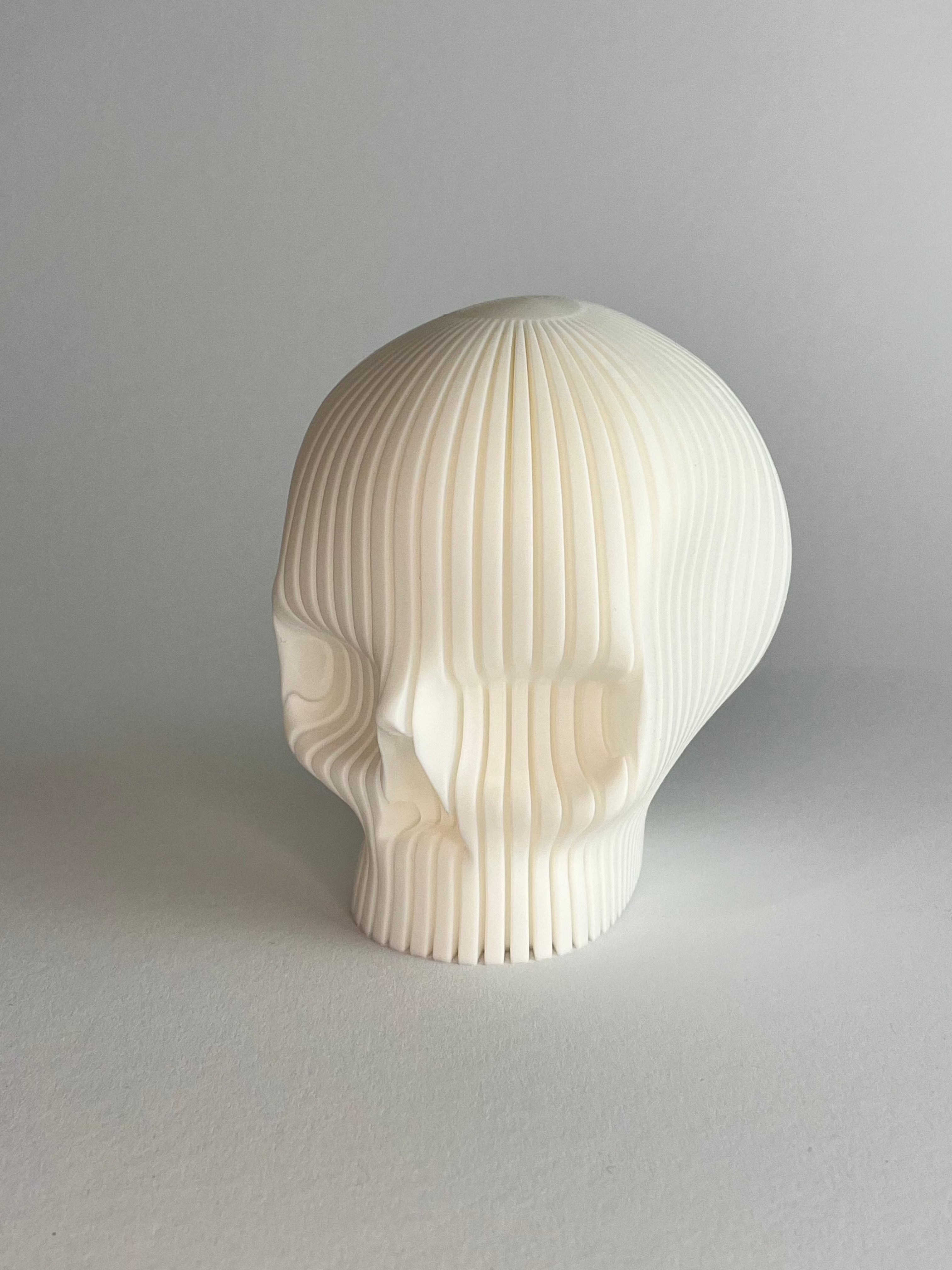 3D-gedruckter Totenkopf Weiß