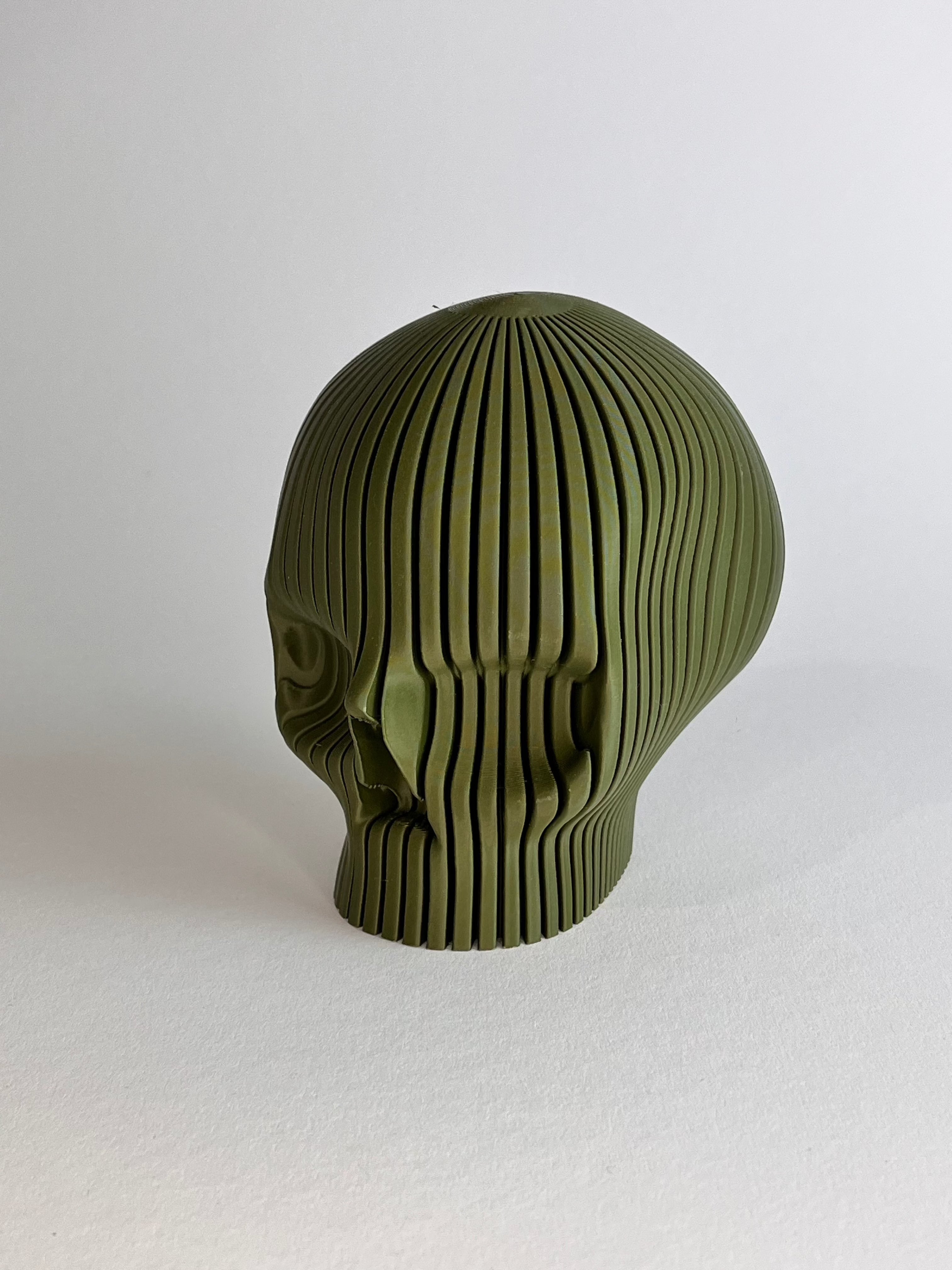 3D-gedruckter Totenkopf Grün